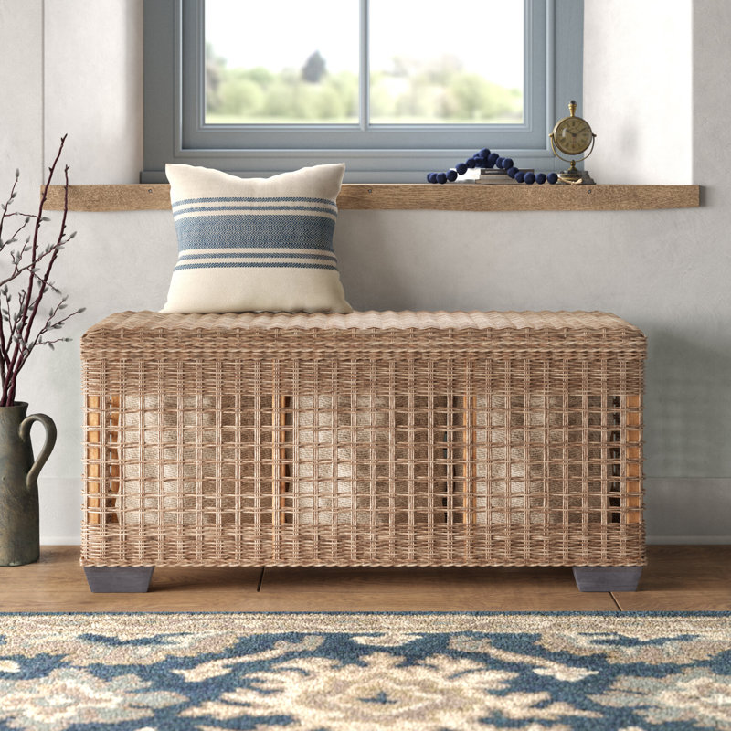Birch Lane™ Dunkley Wicker Shoe Storage Bench & Reviews Wayfair